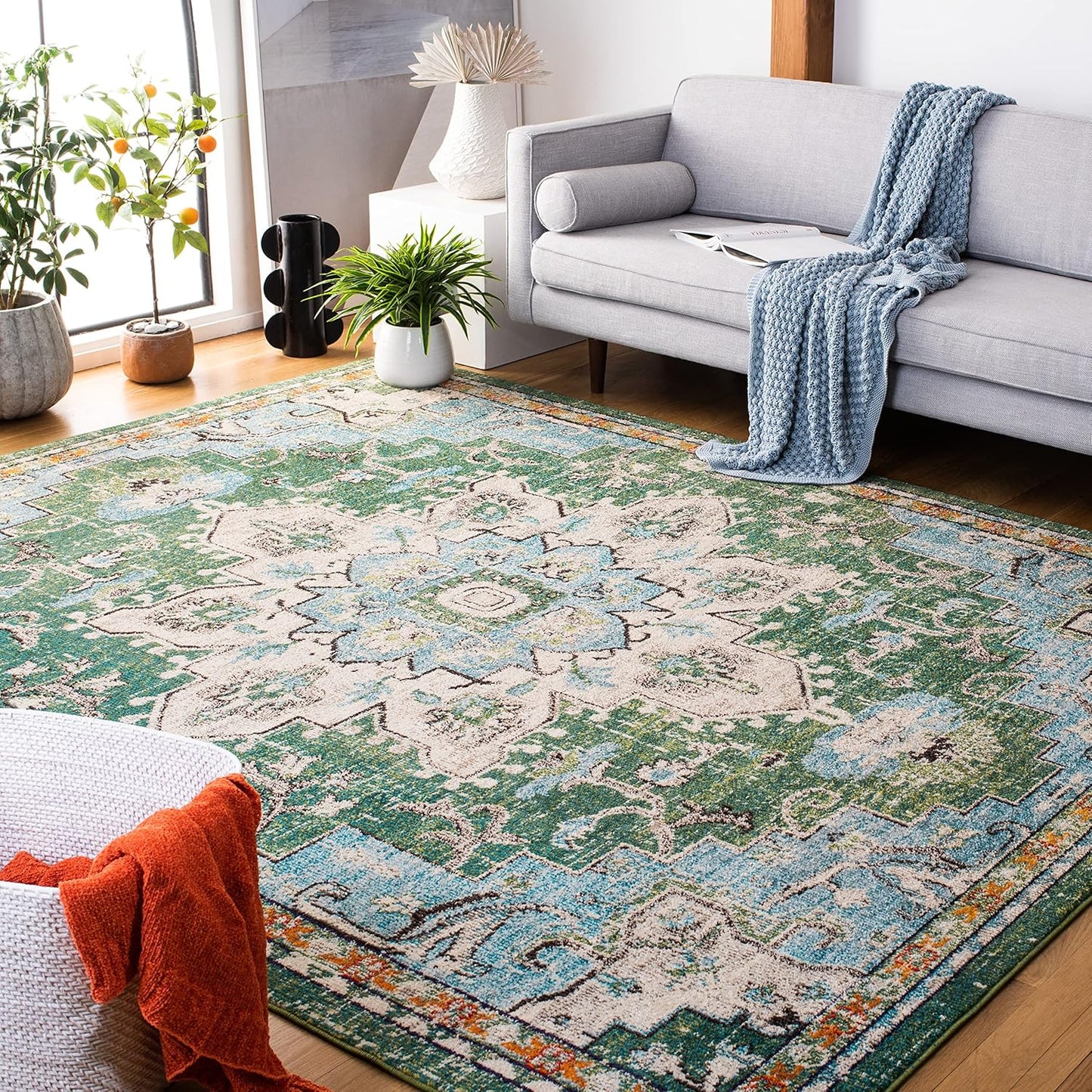 SAFAVIEH Madison Collection Area Rug - Boho Chic Design 9ft x 12ft