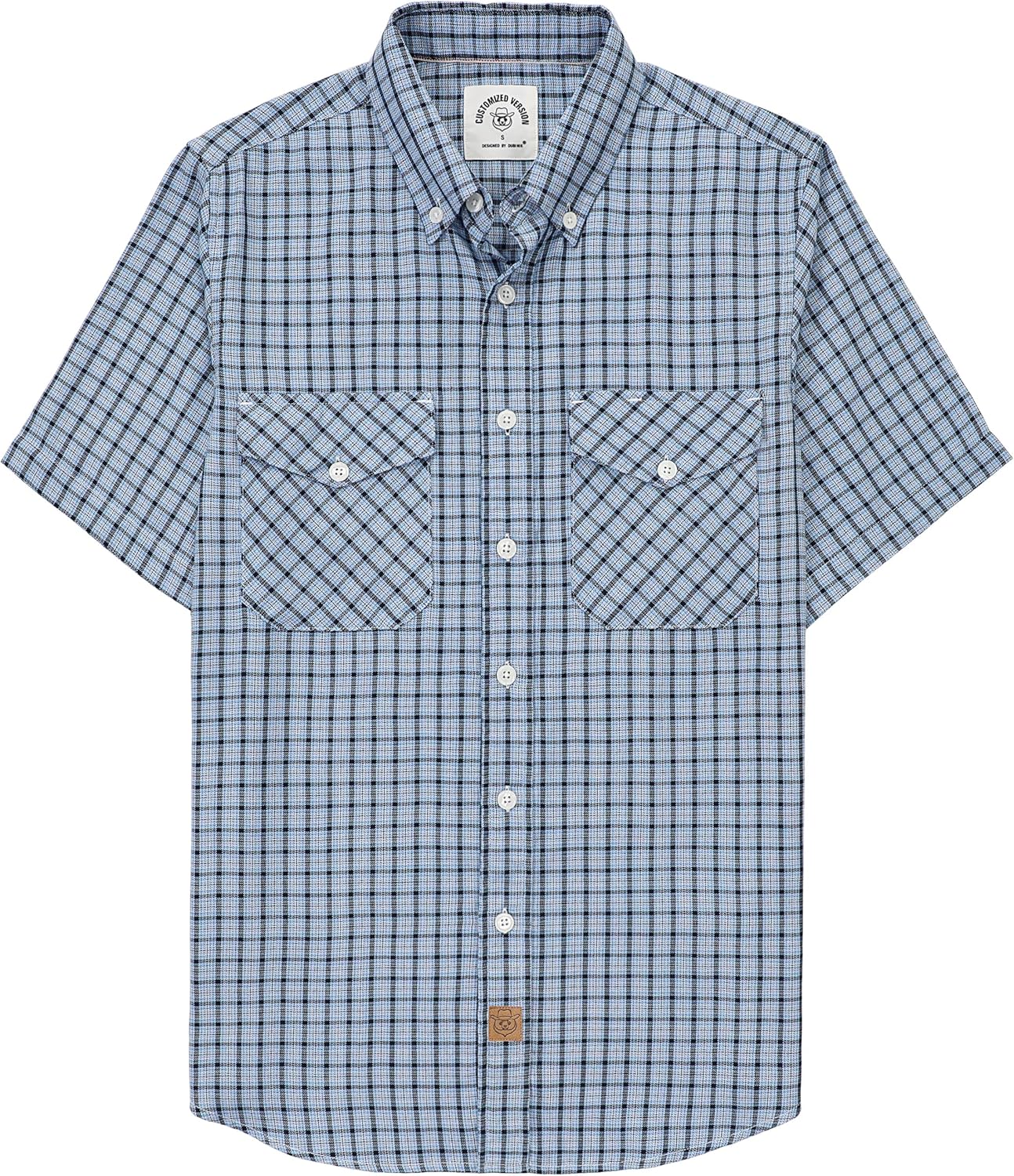 Dubinik Mens Short Sleeve Button Down Shirts for Casual Style
