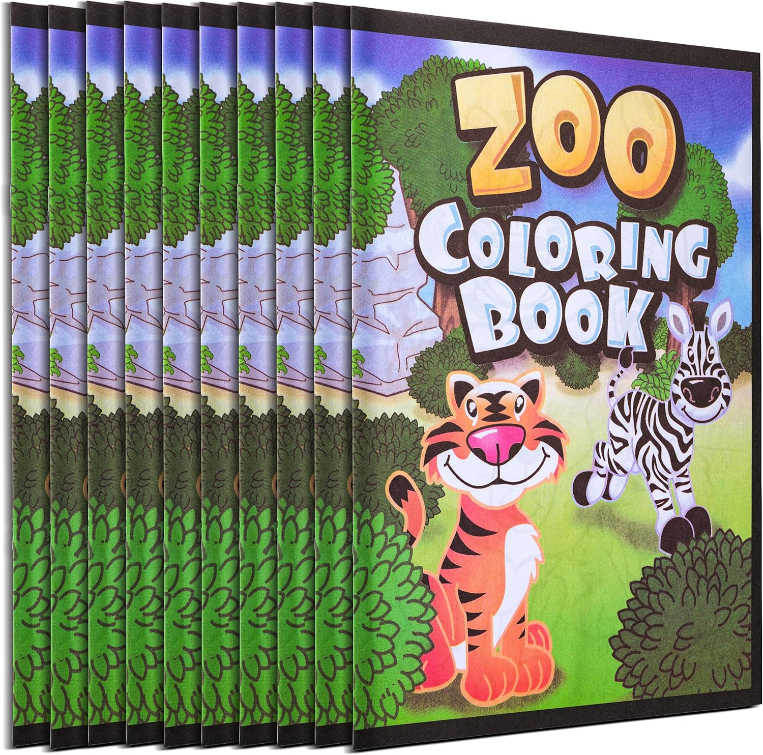 72Pcs Zoo Animal Coloring Books for Kids - Fun Party Favors