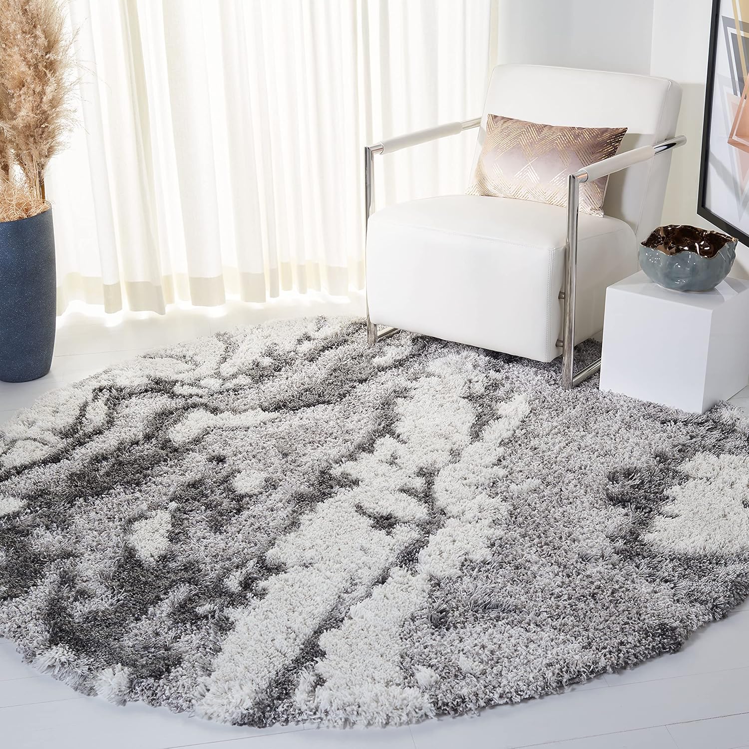 SAFAVIEH Horizon Shag Collection Area Rug - Modern Abstract Design