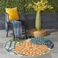 Nourison Aloha Indoor/Outdoor Multicolor Round Area Rug Review