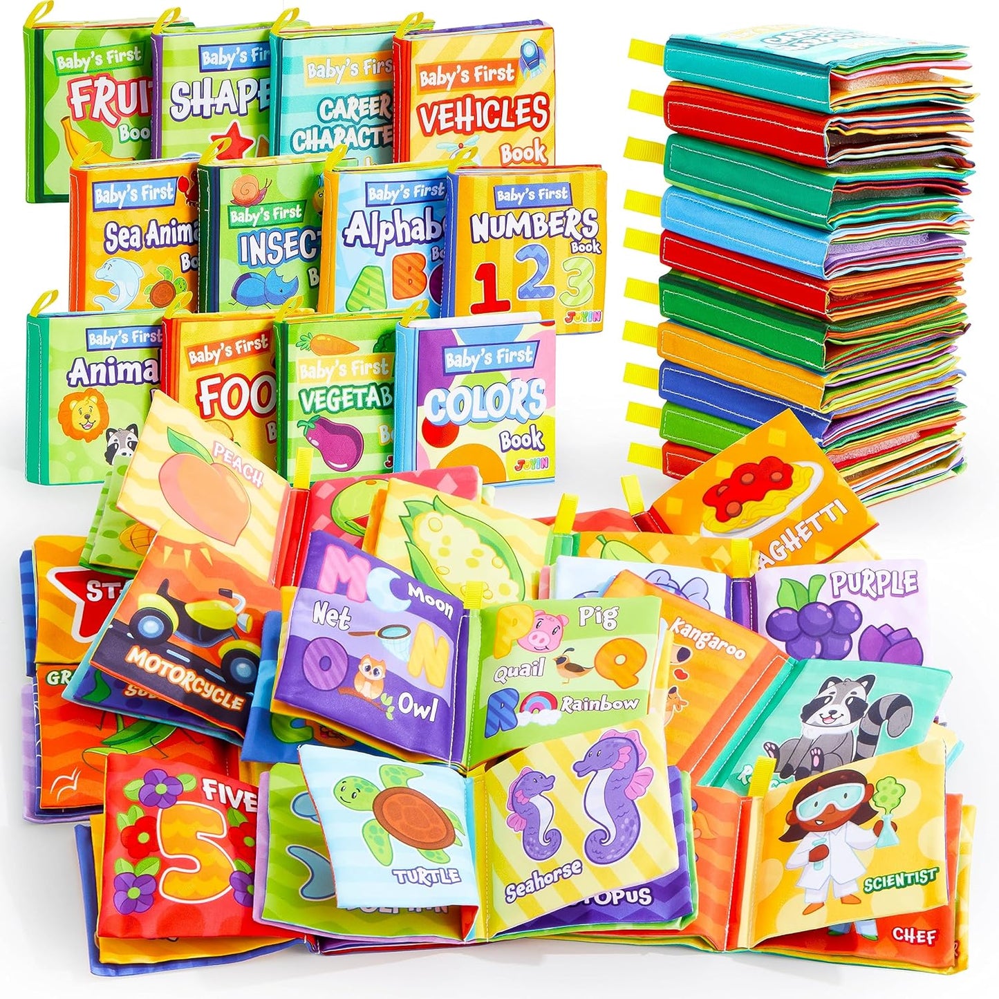 12Pcs Waterproof Baby Bath Books by JOYIN
