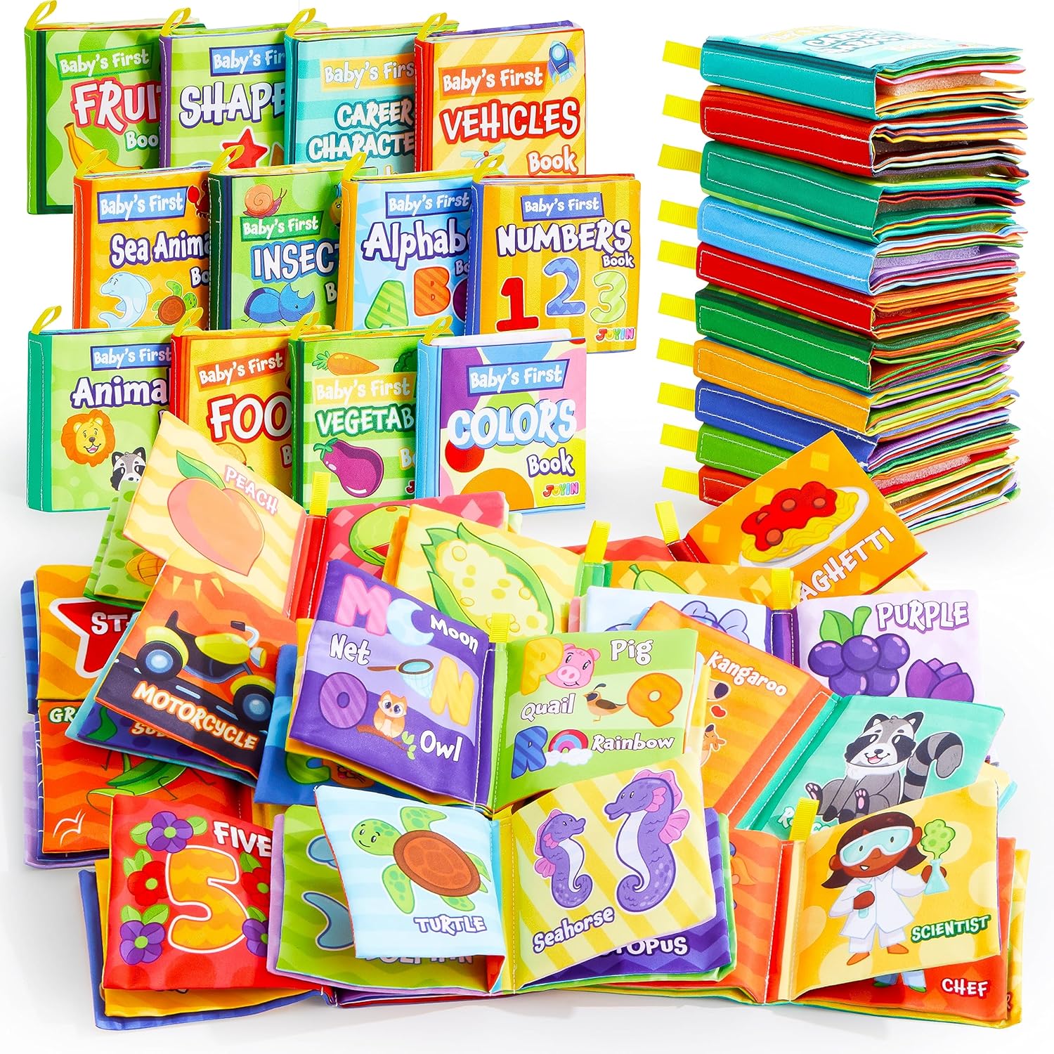 12Pcs Waterproof Baby Bath Books by JOYIN