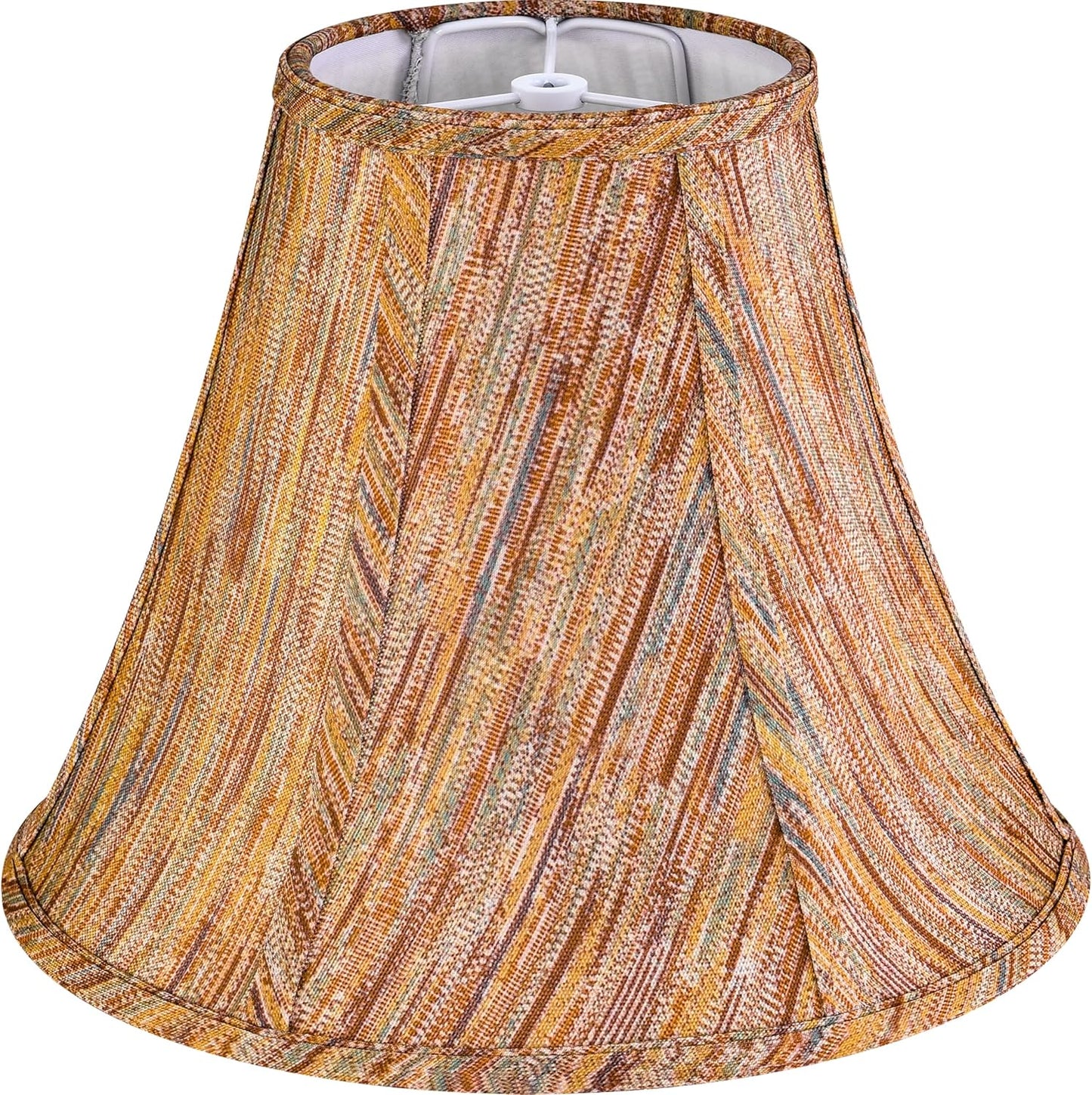Burgundy Vertical Stripe Fabric Bell Lamp Shades for Elegance