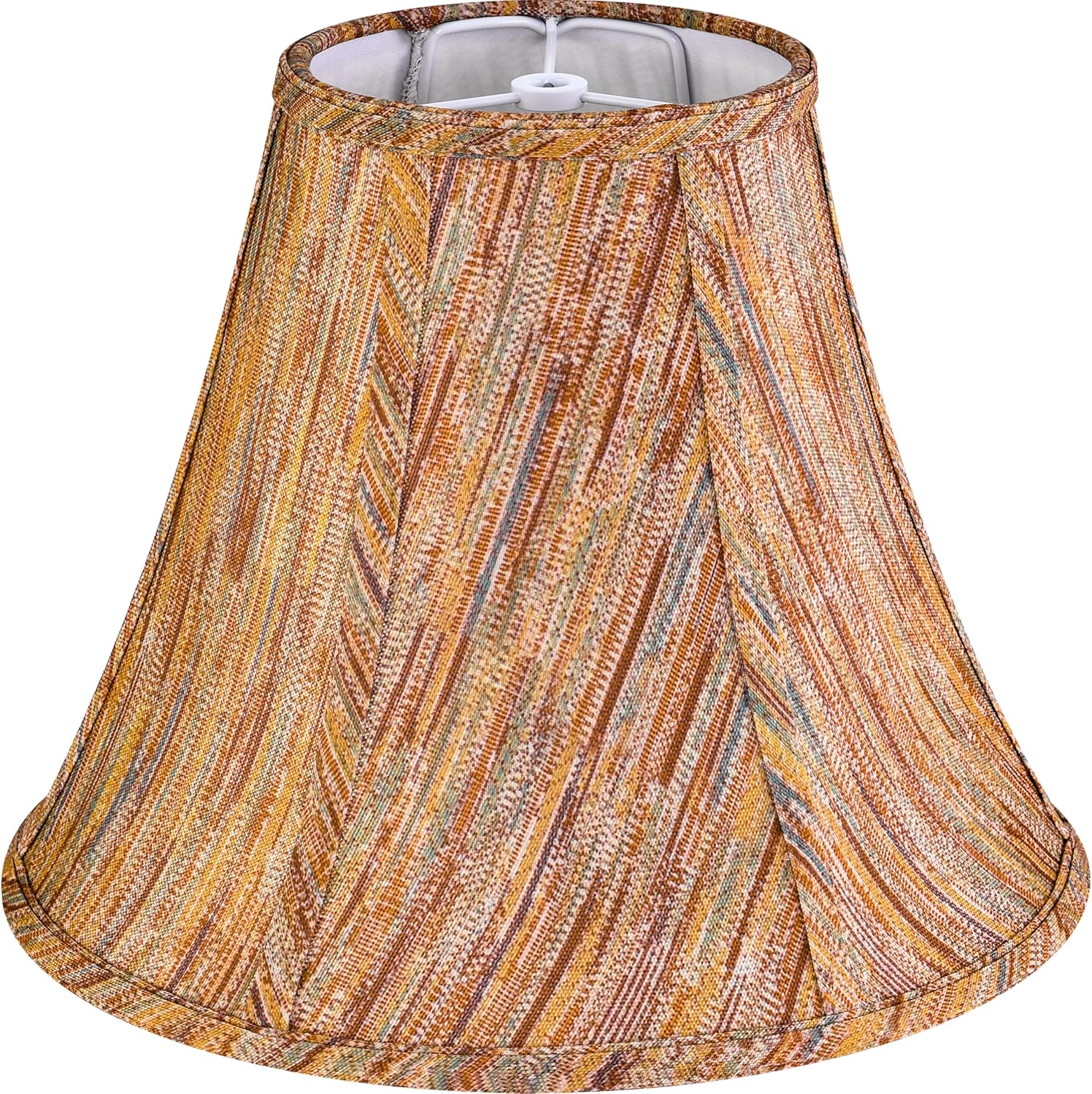 Burgundy Vertical Stripe Fabric Bell Lamp Shades for Elegance