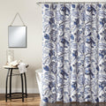 Lush Decor Blue Floral Shower Curtain - Elegant 72x72 Design