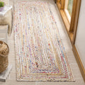SAFAVIEH Cape Cod Runner Rug 2ft3ft x 12ft - Braided Jute & Cotton