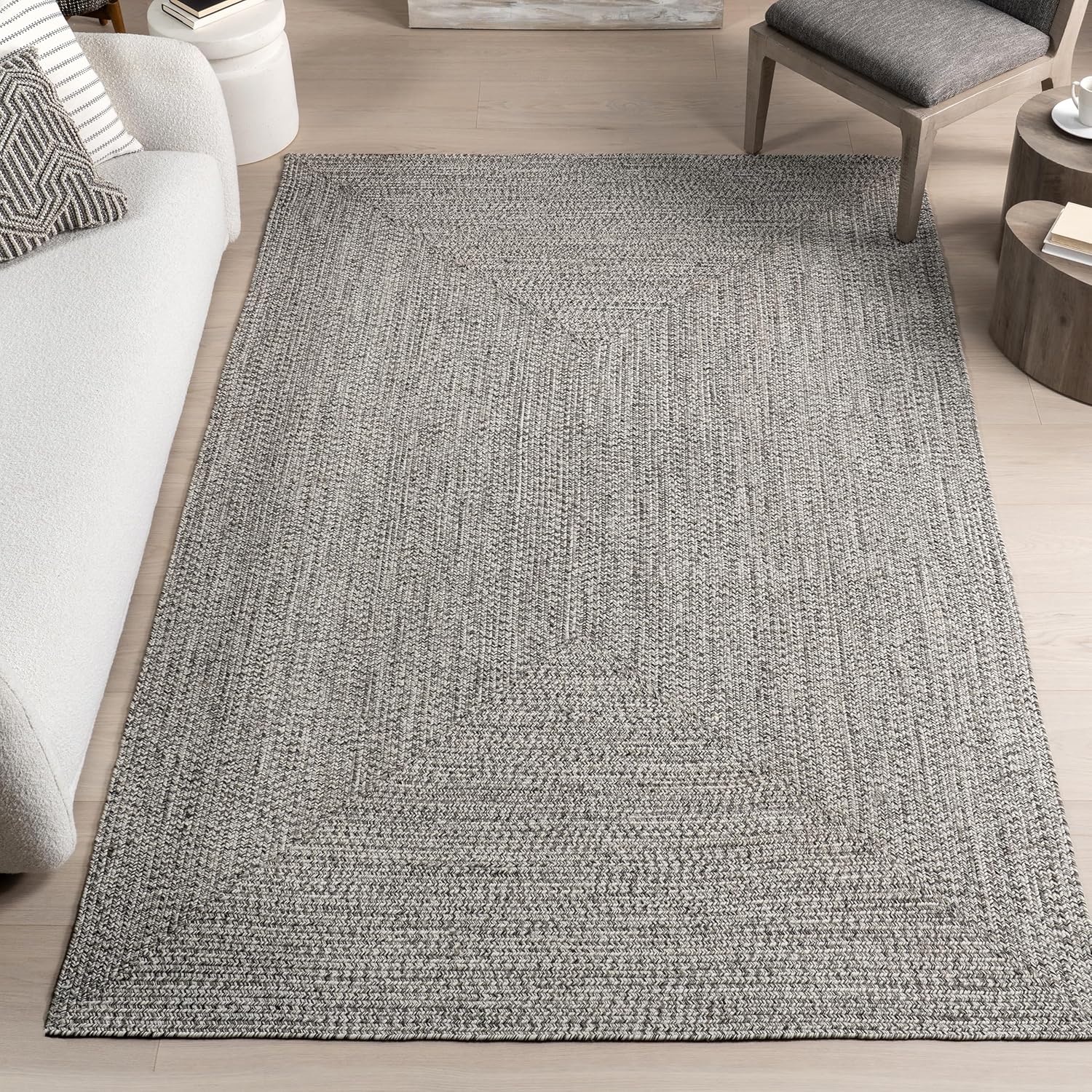 nuLOOM 8ft x 11ft Solid Hand Braided Indoor/Outdoor Area Rug