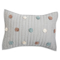Crane Baby Decorative Quilted Pillow Rainbow - Soft Nursery Accent