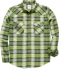 Dubinik Flannel Shirt for Men Western Pearl Snap Plaid (Style V8JX)