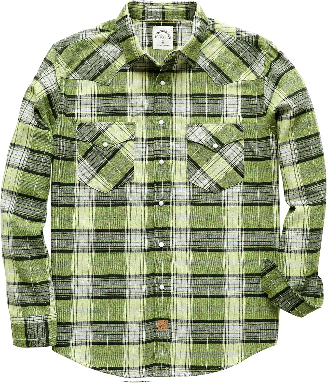 Dubinik Flannel Shirt for Men - Vintage Pearl Snap Western Style