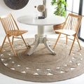 SAFAVIEH 8 ft Round Jute Area Rug - Handwoven Boho Farmhouse