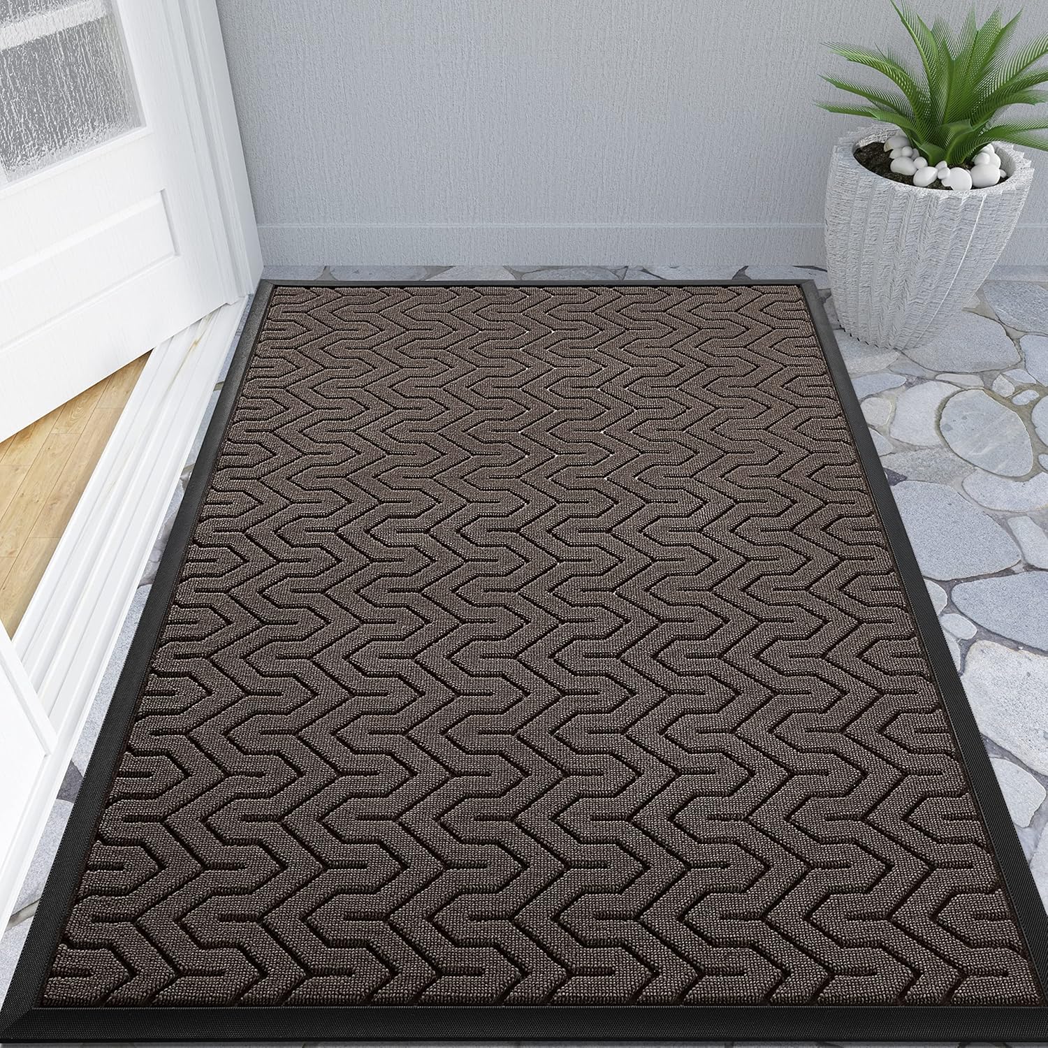 Yimobra Large Door Mat for Outside Entrance, Waterproof & Non-Slip