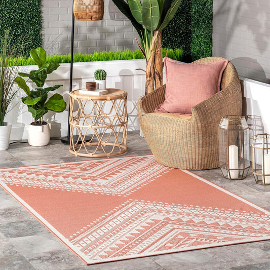 nuLOOM 6ft 7in x 9ft Outdoor Performance Area Rug for Patio