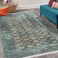 Ottomanson Machine Washable Oriental Design Cotton Rug 5 x 7 - Low