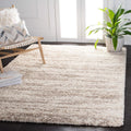 3 ft x 5 ft Ivory & Beige Shag Rug - Plush 2-in Pile