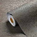 Grasscloth Peel and Stick Wallpaper 20.9in x 393in - Textured Dark