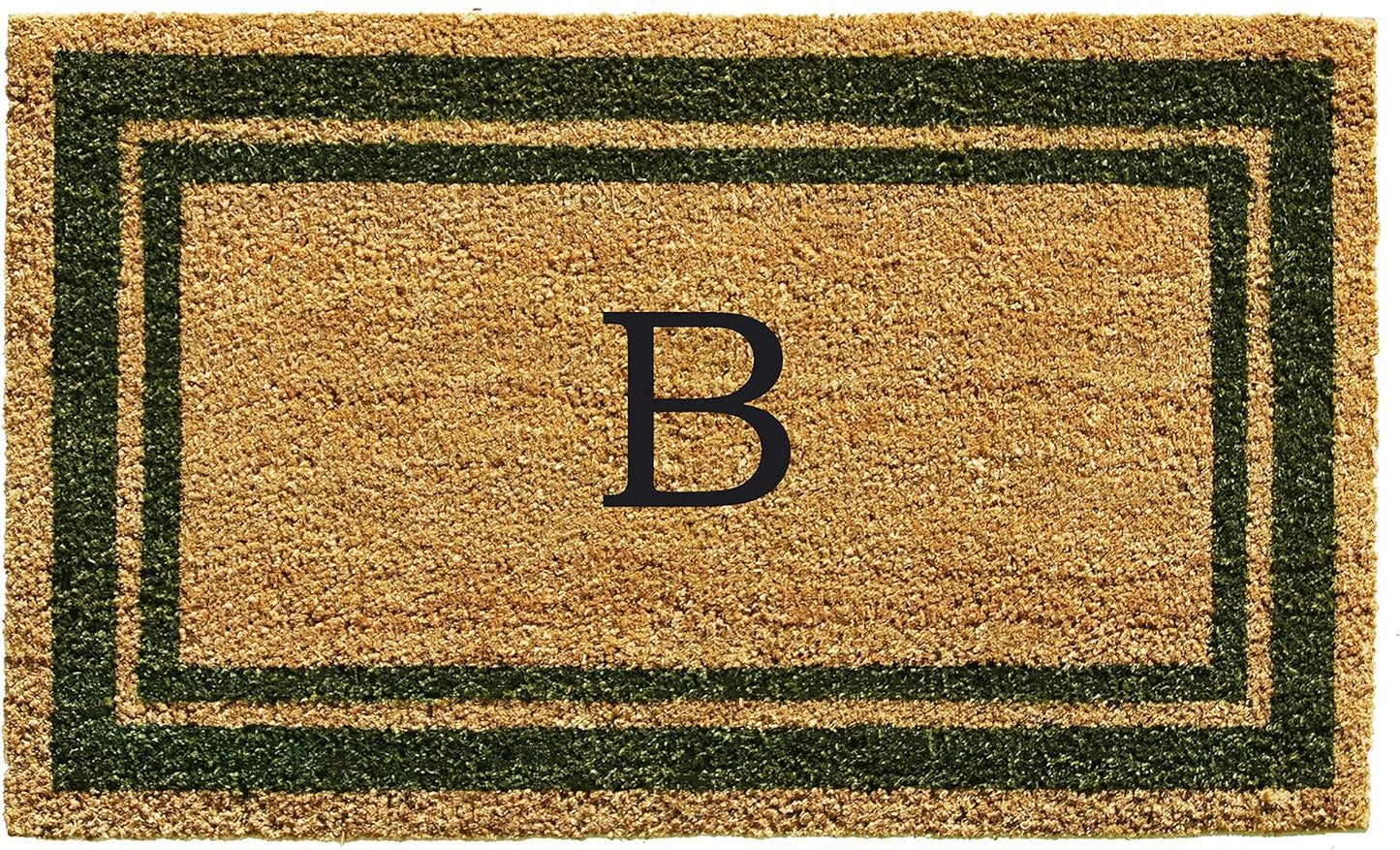 Calloway Mills Monogram Doormat in Sage Green for All Seasons