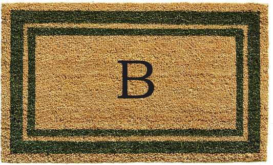 Calloway Mills Monogram Doormat in Sage Green for All Seasons