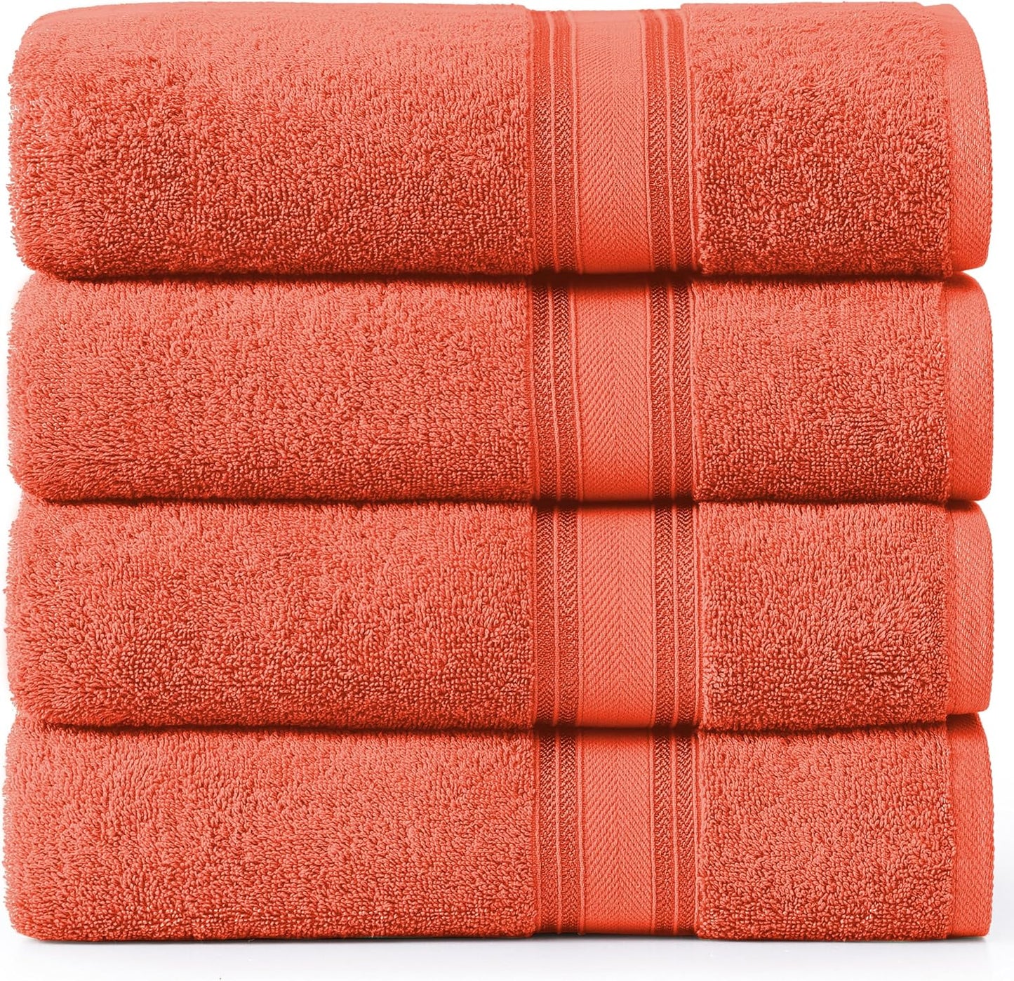 100% Cotton Bath Towels Set - Quick Drying, Soft & Absorbent