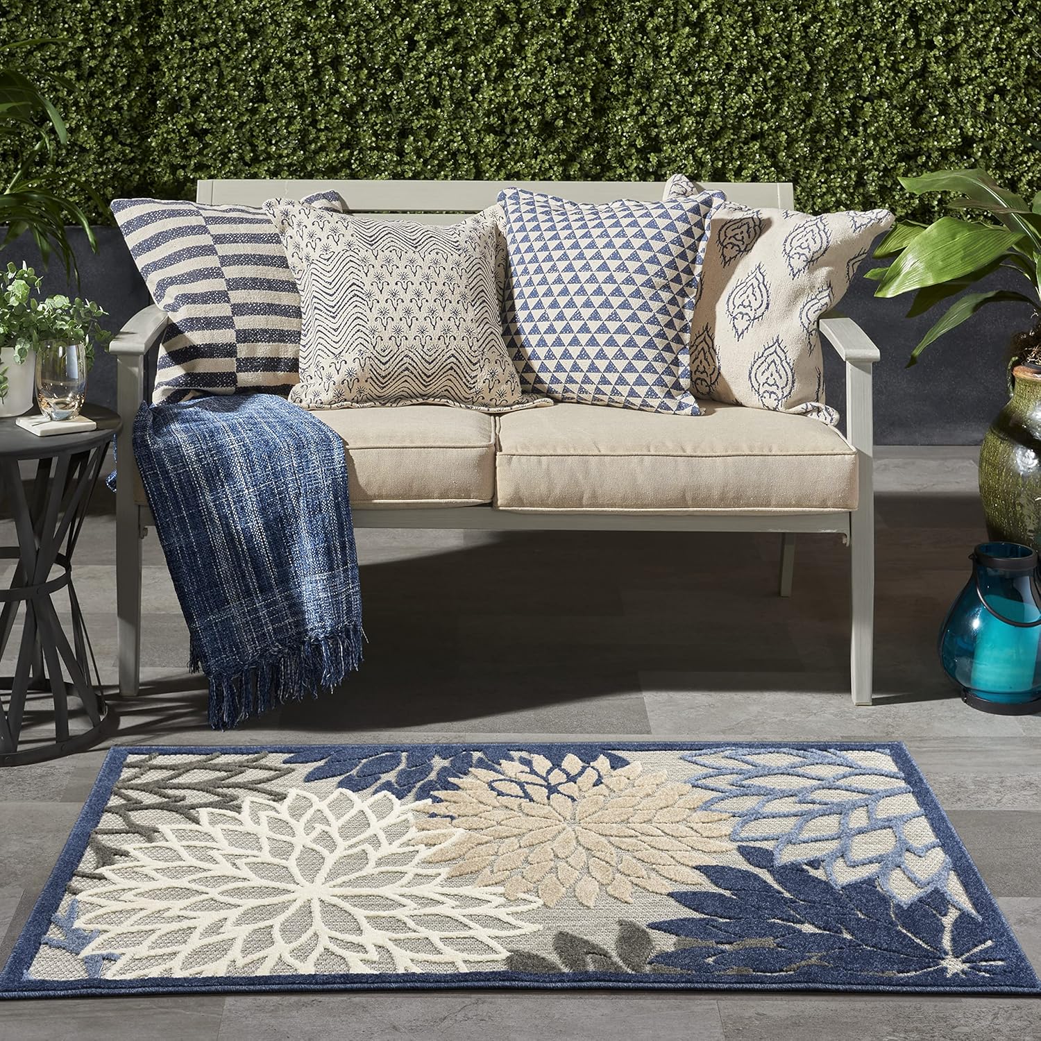 Nourison Aloha Indoor/Outdoor Blue Multicolor Area Rug Review