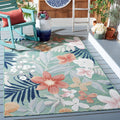 Outdoor Cabana Area Rug 8x10 - Weather Resistant Floral Design