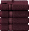 Premium 4 Pack Bath Towels Set, 27 by 54 Inches, Soft Feel