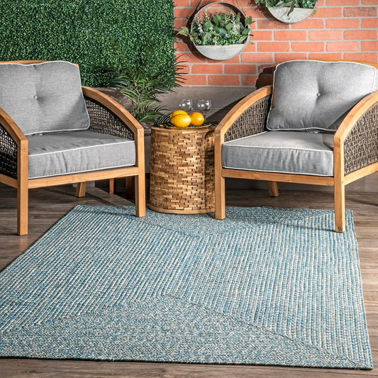 nuLOOM 2ft x 8ft Solid Hand Braided Indoor/Outdoor Area Rug