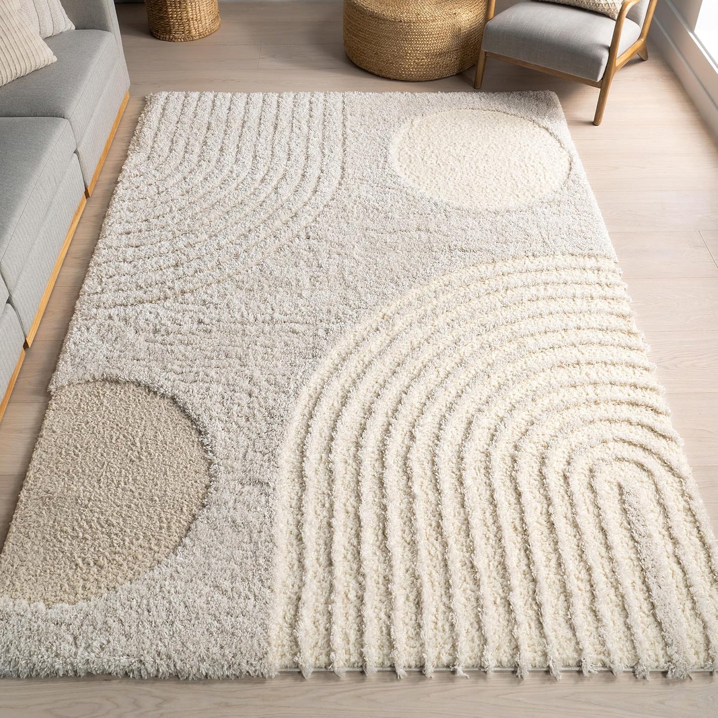 nuLOOM Gloria Abstract Shag Accent Rug, 3x5, Beige Review