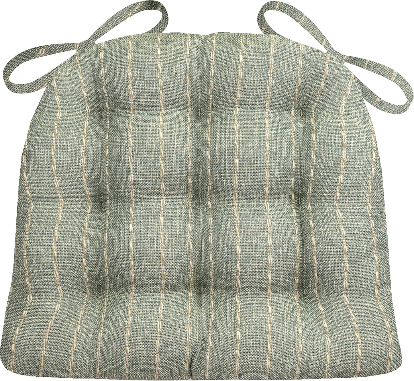 Avante Spa Dining Chair Cushions - Reversible Aqua Stripe Design