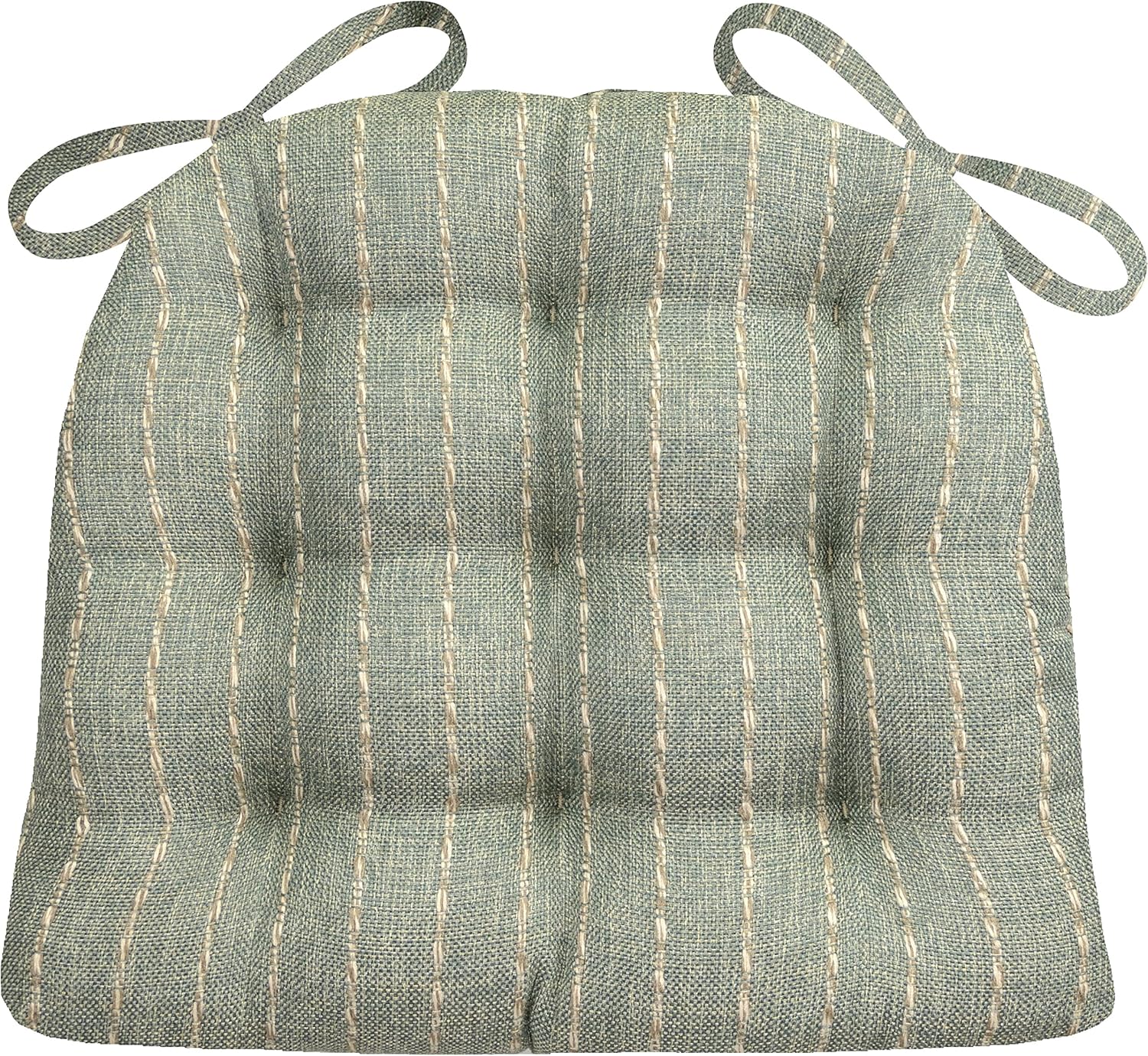 Avante Spa Dining Chair Cushions - Reversible Aqua Stripe Design