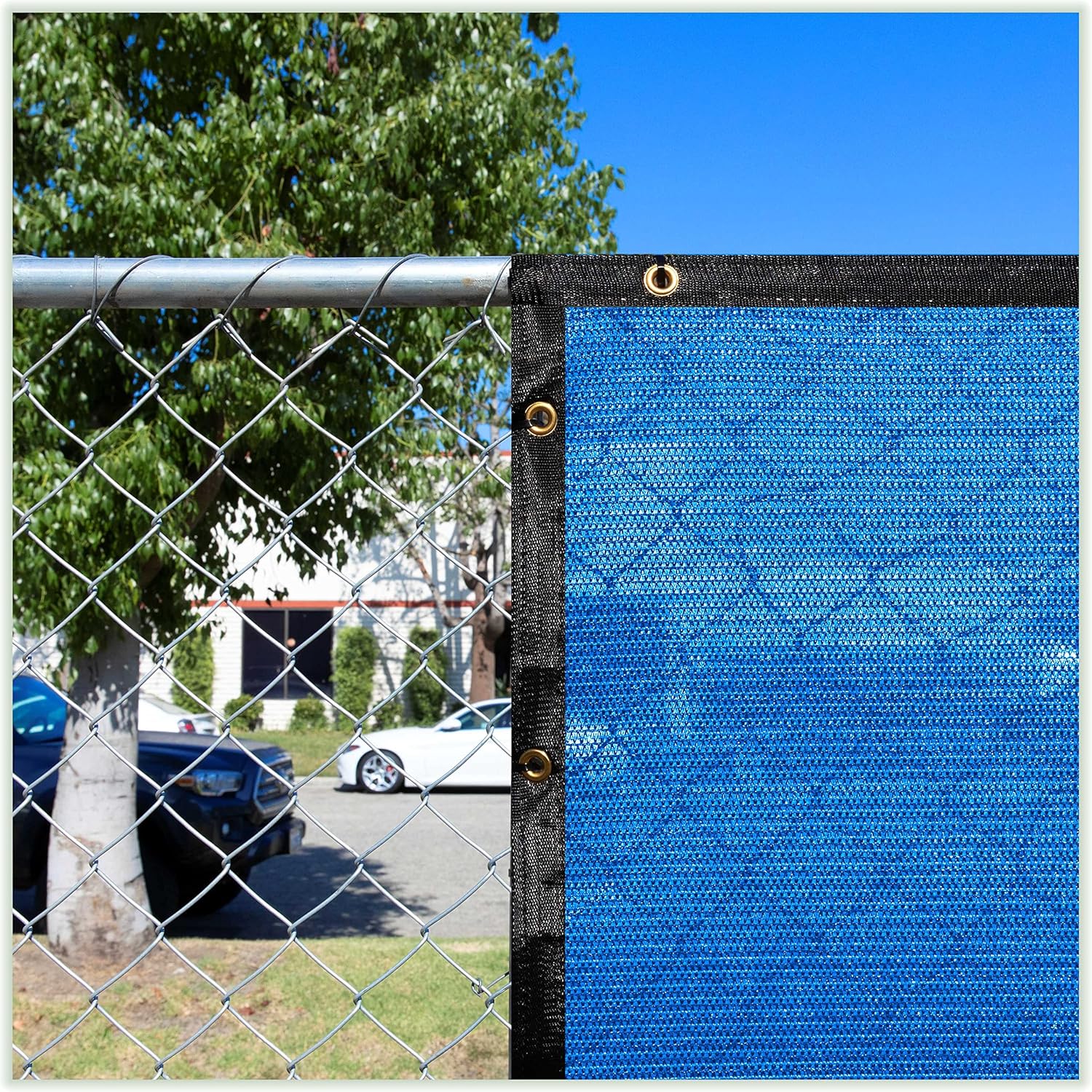 ColourTree 7ft x 26ft Blue Shade Cloth - 90% Sunblock & Durable