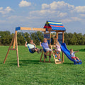 Backyard Discovery Bay Pointe Cedar Wood Swing Set - Compact Playset