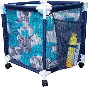 Essentially Yours Rolling Pool Storage Organizer Bin for Easy Use