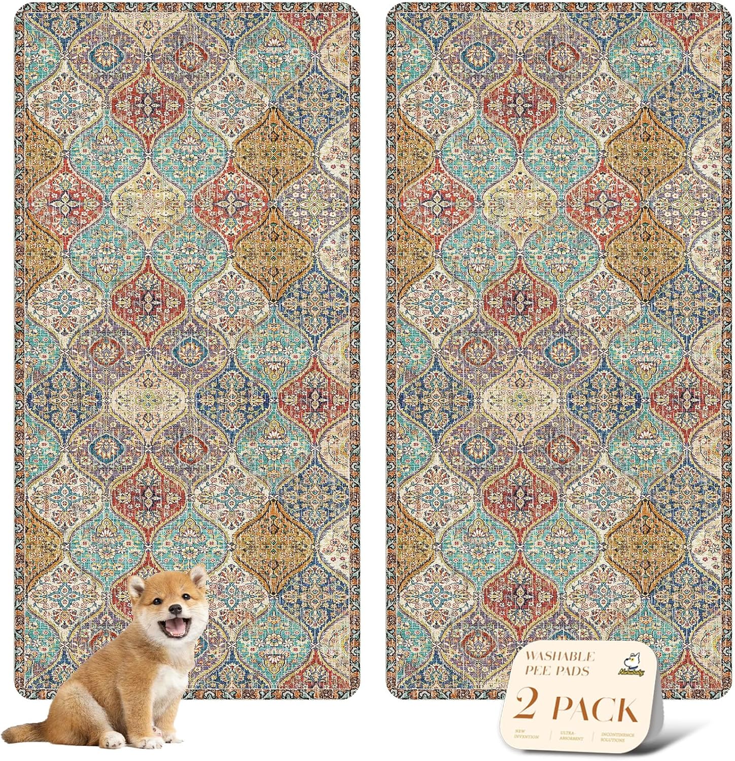 Stylish Washable Pee Pads for Dogs - Non-Slip and Leak-Proof