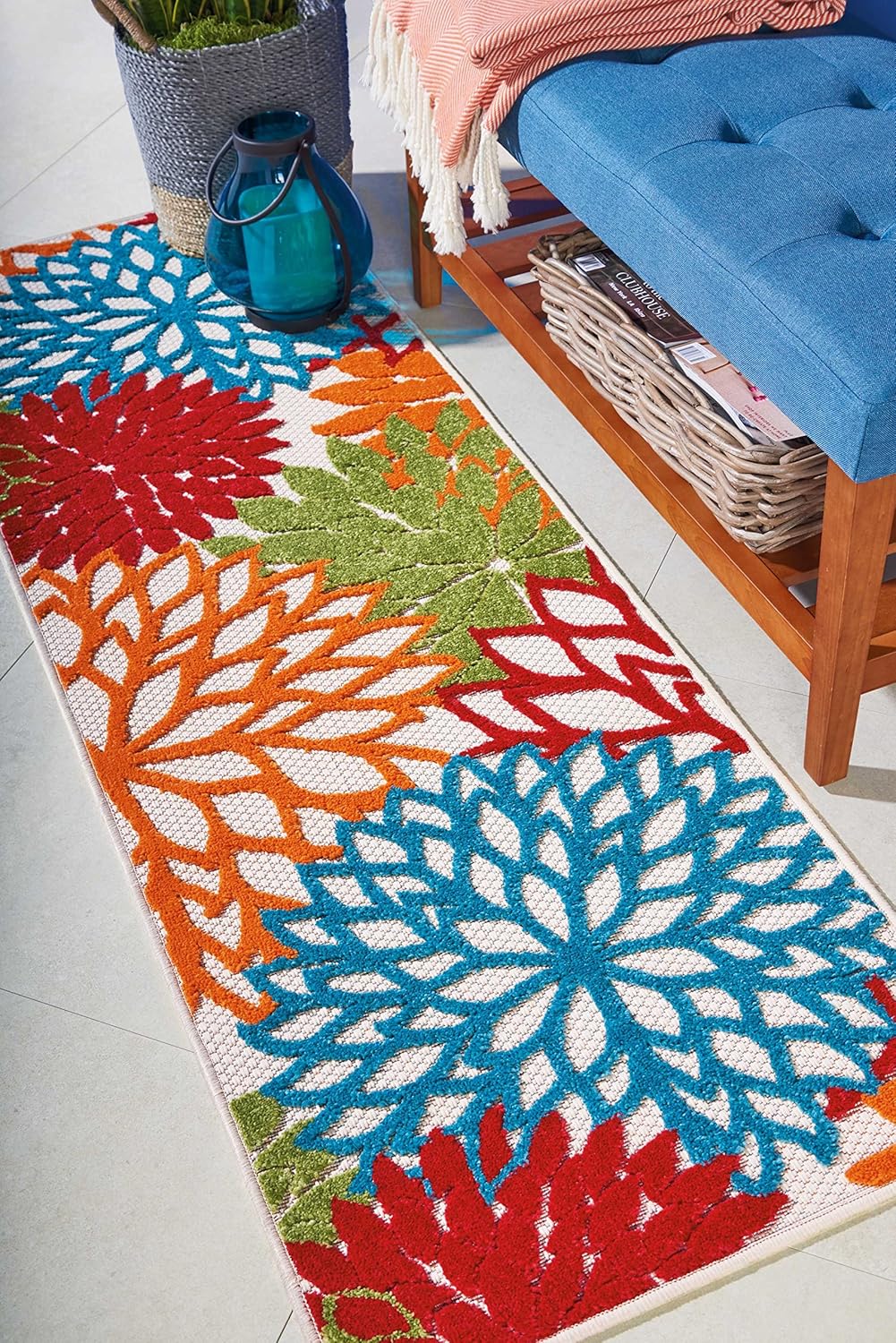 Nourison Home Aloha Indoor/Outdoor Green 2ft x 6ft Area Rug Review