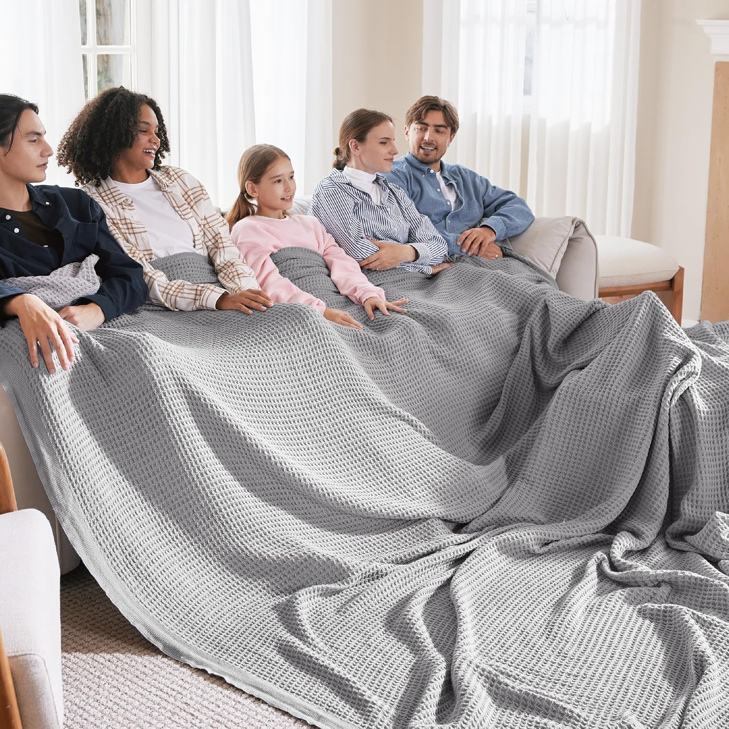 Bedsure Gentlesoft 100% Cotton Large Blanket for Cozy Comfort
