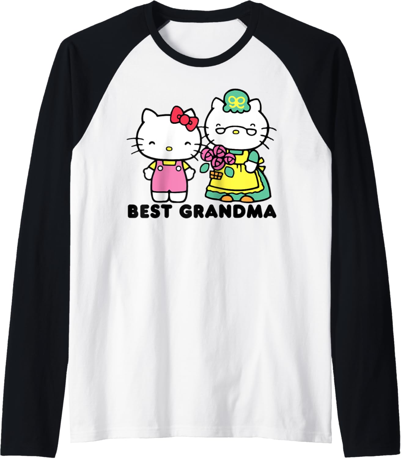 Hello Kitty Best Grandma Raglan Baseball Tee for Stylish Comfort