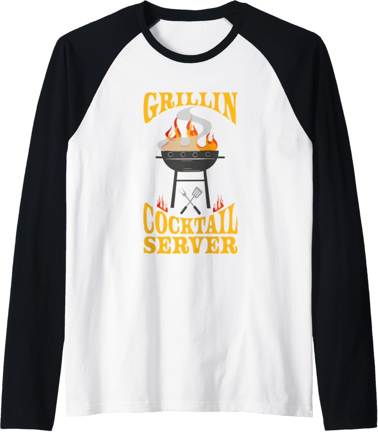 BBQ Server Raglan Tee - COCKTAIL SERVER Gifts