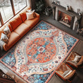 Large Boho Area Rug 9x12 ft - Machine Washable, Non Slip