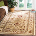 4 ft x 6 ft Ivory Accent Rug - Traditional Oriental, Non-Shedding