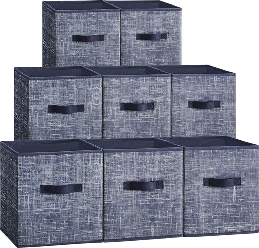 SONGMICS Storage Cubes Set of 8, Durable Non-Woven Fabric Bins
