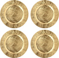 Gold Plastic Charger Plates Set - Elegant Gifting for Any Occasion!