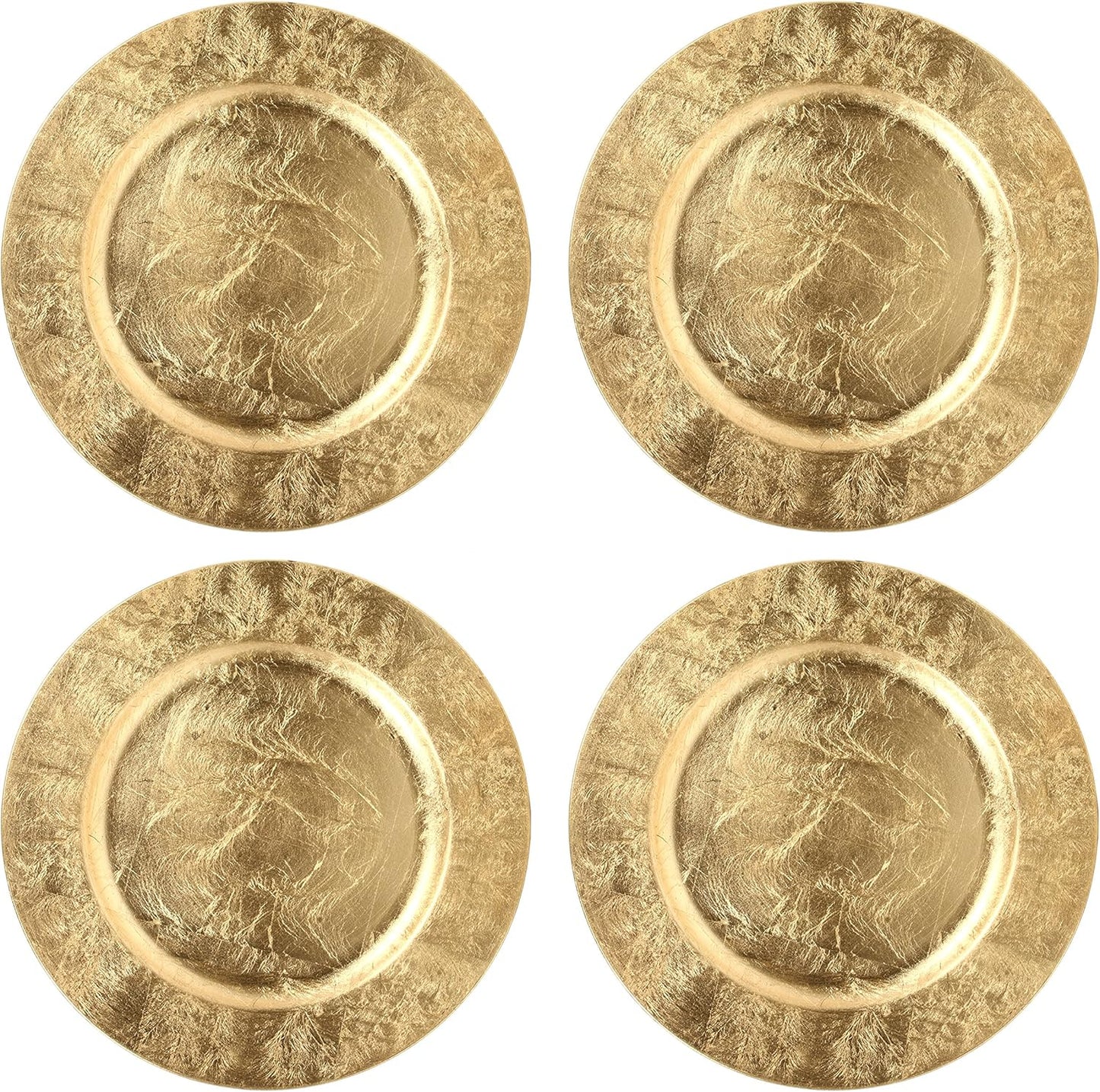 Gold Plastic Charger Plates Set - Elegant Gifting for Any Occasion!