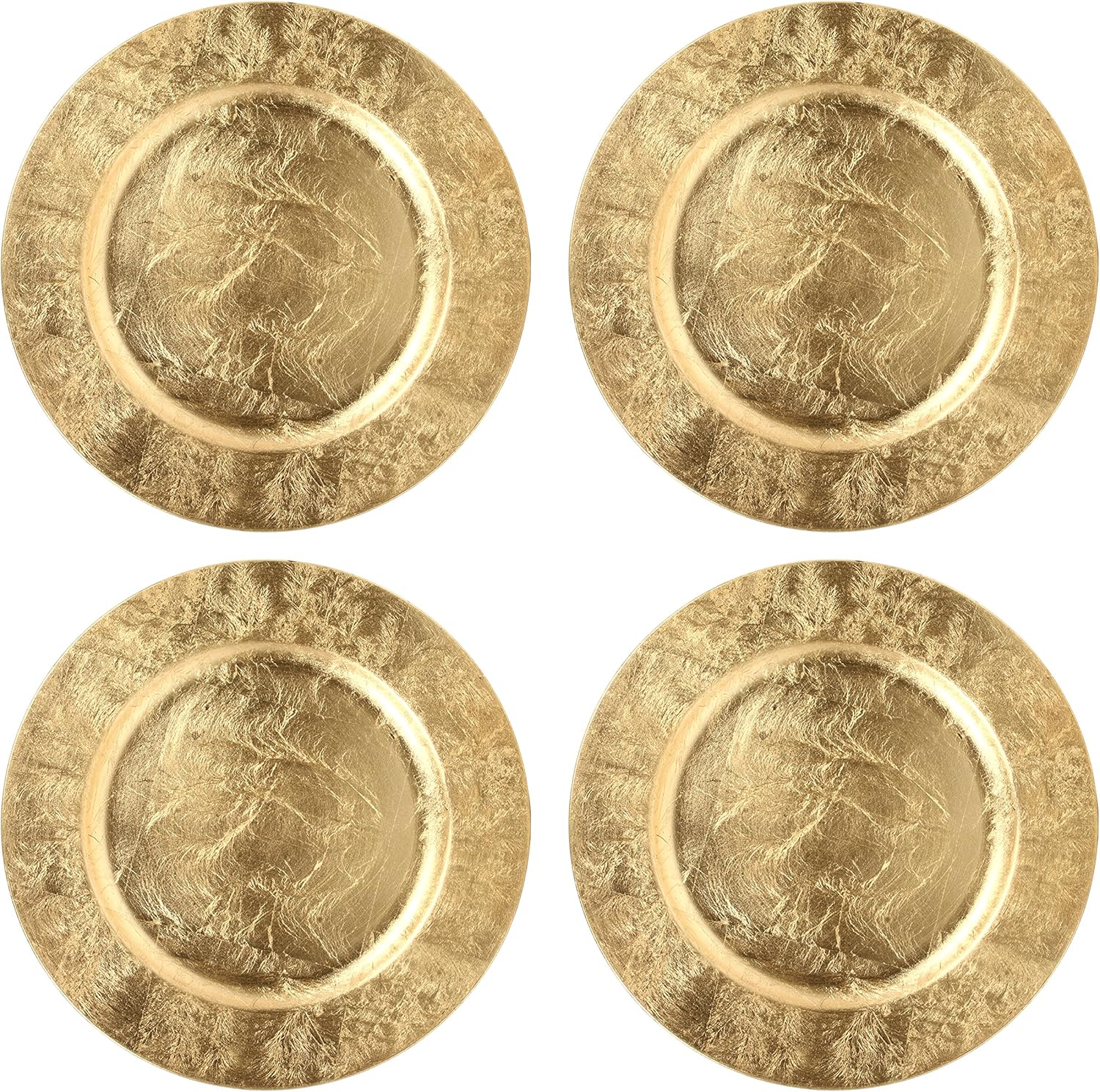 Gold Plastic Charger Plates Set - Elegant Gifting for Any Occasion!
