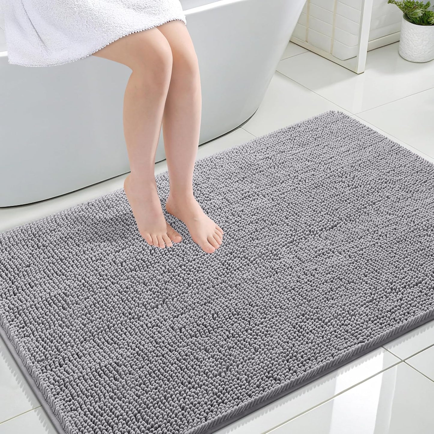 OLANLY Extra Soft Chenille Bath Rugs for Ultimate Comfort