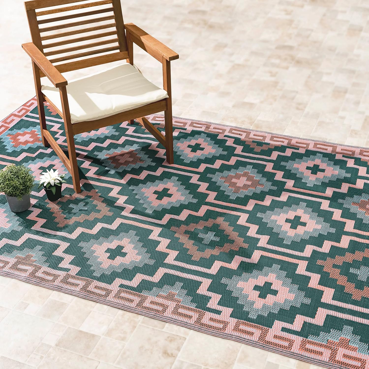 Fab Habitat Outdoor Rug - Waterproof, Reversible & Eco-Friendly