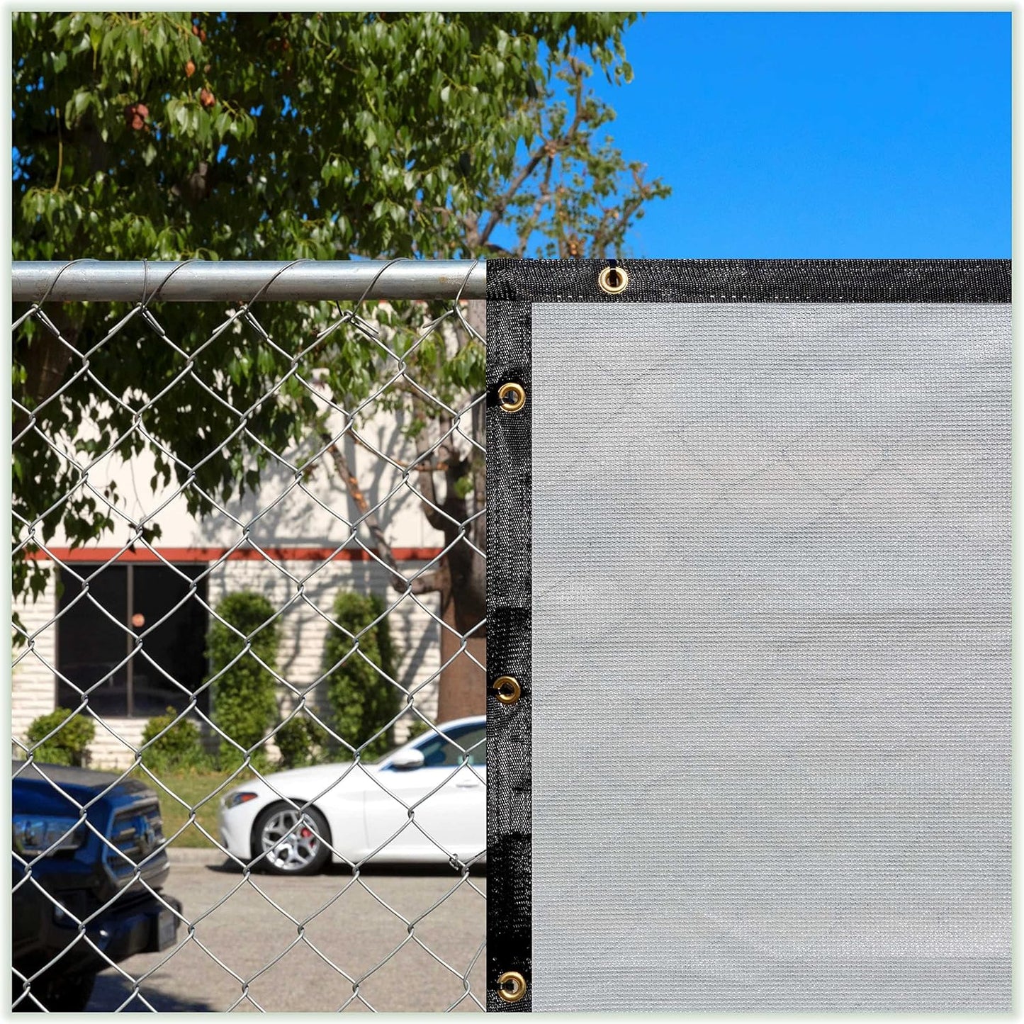 ColourTree 5ft x 17ft Grey Shade Cloth for Dog Kennel & More