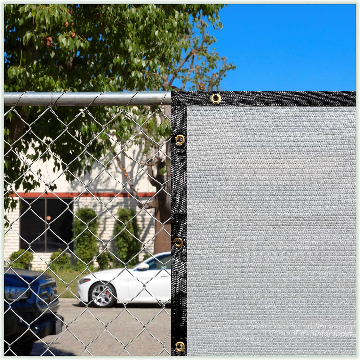 ColourTree 5ft x 17ft Grey Shade Cloth for Dog Kennel & More