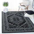 SAFAVIEH Adirondack Area Rug 5ft 1in x 7ft 6in - Durable Black & Ivory